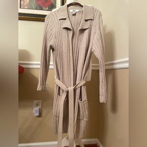 Like New K-I-K-I-T brand cotton belted long cardigan size S